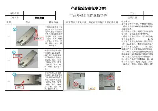 产品外观全检作业指导书范例