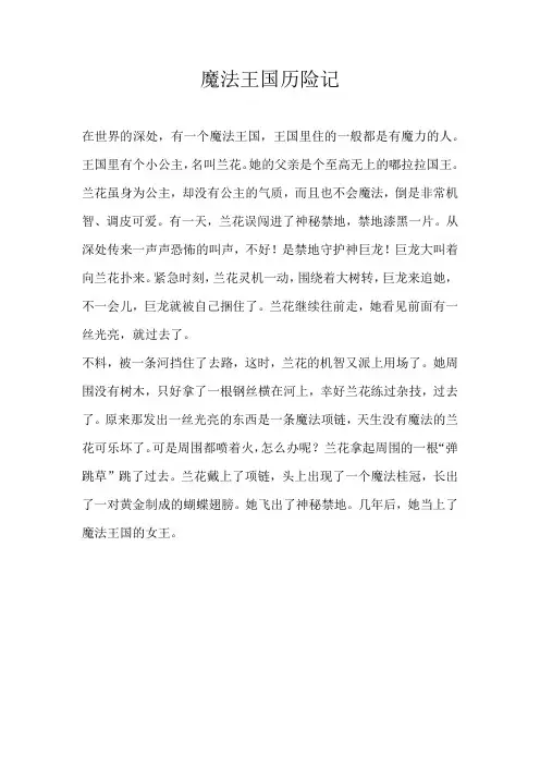 四年级童话魔法王国历险记