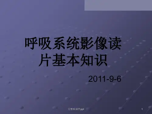 呼吸科影像基本知识(1)