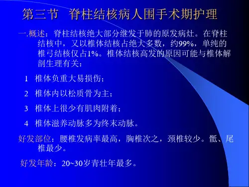 《脊柱结核病人的护理》课件