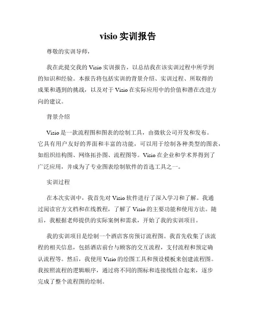 visio实训报告