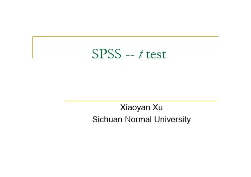 spss -- t-test