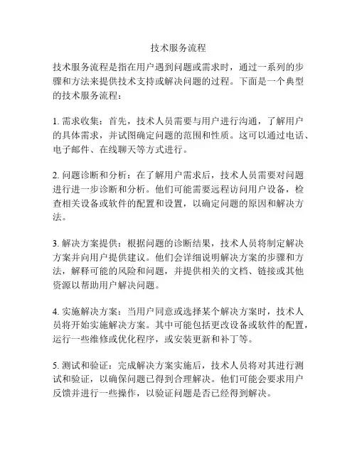 技术服务流程