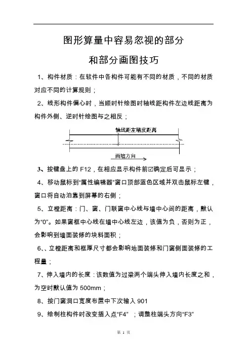 广联达算量软件易忽视的功能和部分绘图技巧