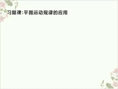 习题课平抛运动规律的应用—-高中物理必修第二册