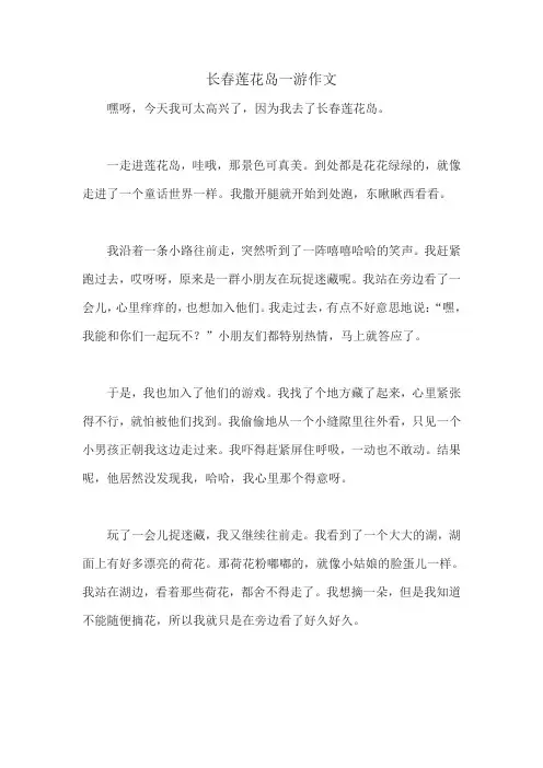 长春莲花岛一游作文