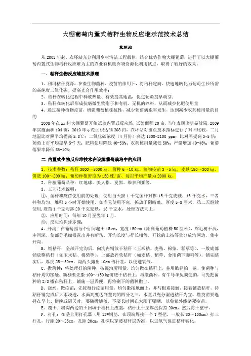 秸秆生物反应堆示范技术