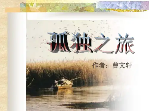 陕西省石泉县池河中学人教版九年级语文上册第三单元第10课《孤独之旅》课件