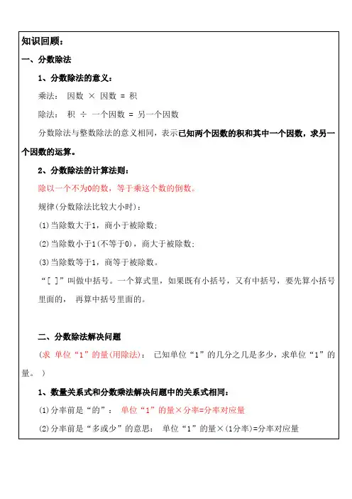 分数除法