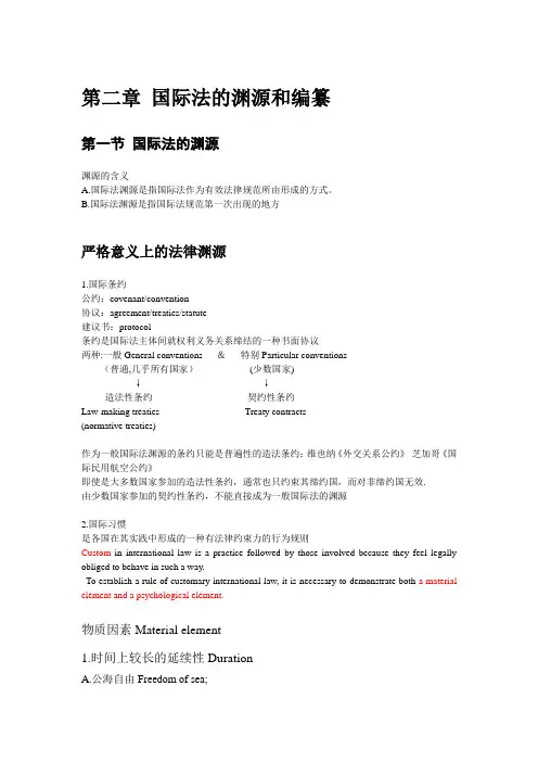 第2章 国际法的渊源和编纂
