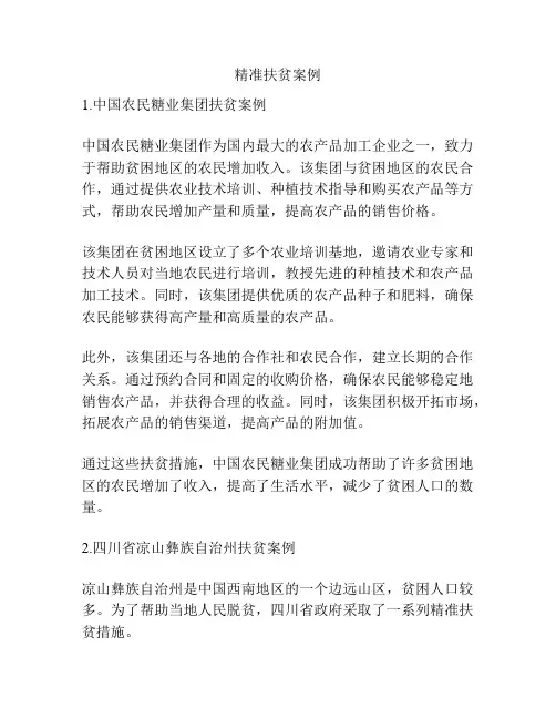 精准扶贫案例