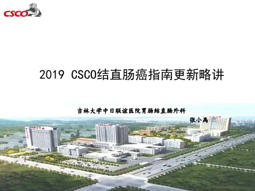 CSCO结直肠癌指南更新培训课件