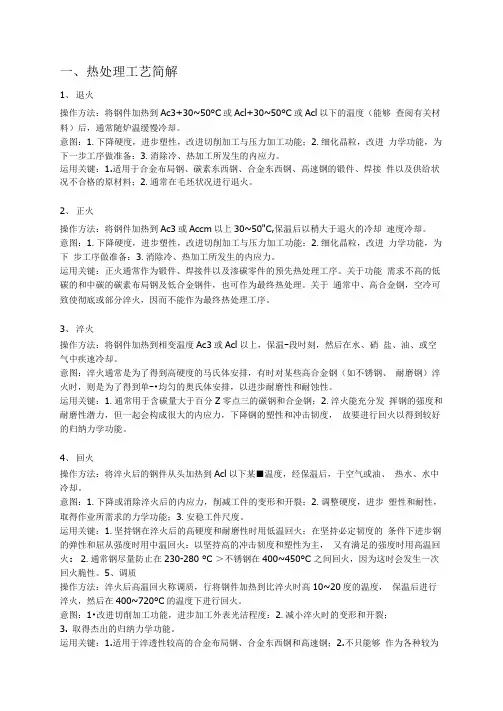 金属热处理及表面处理工艺