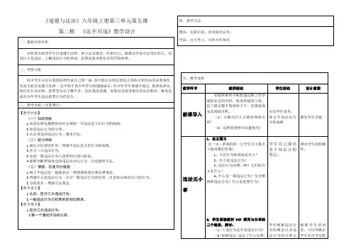 部编人教版初中八年级上册道德与法治《第五课做守法的公民：法不可违》公开课教案_0