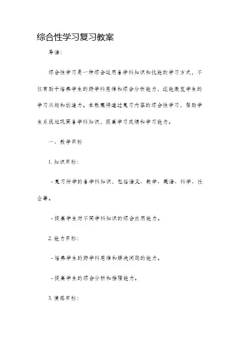 综合性学习复习教案