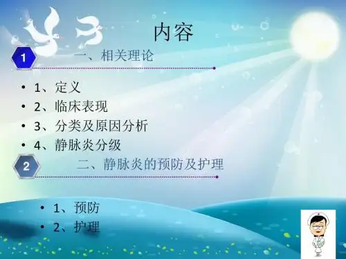 静脉炎的预防与护理课件