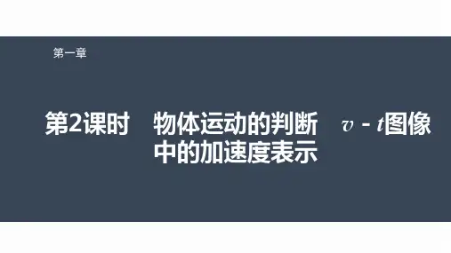 高中物理必修一  第一章第五节 第2课时 物体运动的判断 v-t图像中的加速度表示