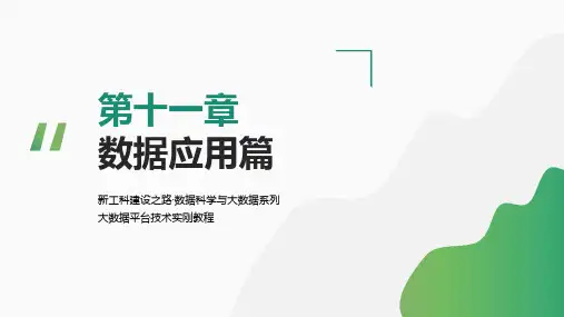 大数据平台技术实例教程【ch11】数据应用篇 PPT课件