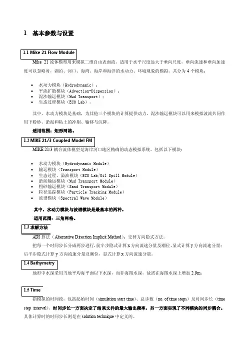 MIKE-使用说明概要