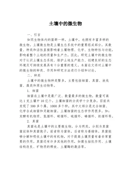 土壤中的微生物