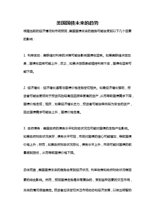 美国国债未来的趋势