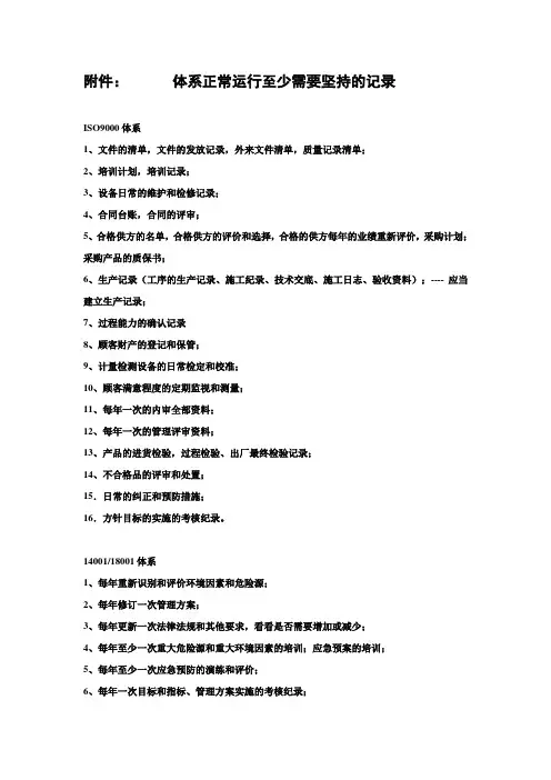 企业需准备资料(附件)