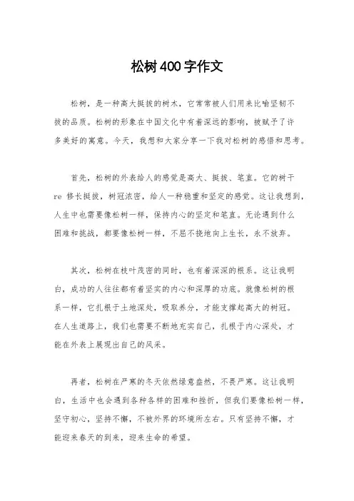 松树400字作文