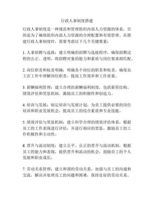 行政人事制度搭建