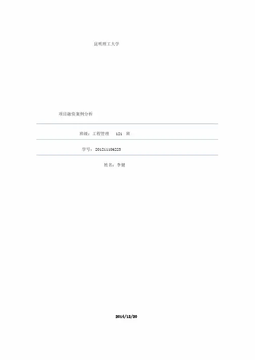 项目融资案例分析
