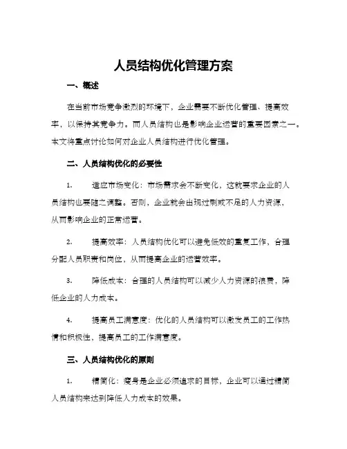 人员结构优化管理方案