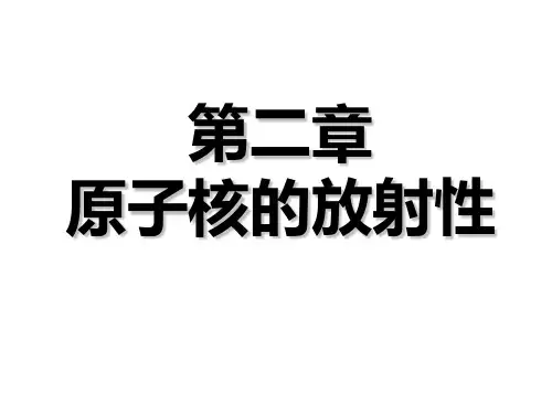 放射性与原子核