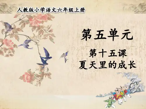 部编版六年级语文上册第15课夏天里的成长课件(共42张PPT)