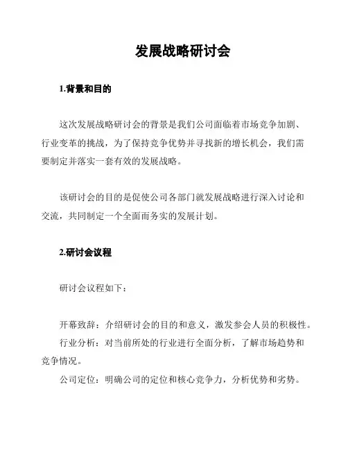 发展战略研讨会