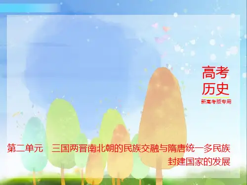 2024年新高考版历史第二单元 三国两晋南北朝的民族交融与隋唐统一多民族封建国家的发展_习题部分