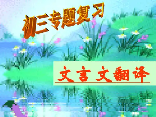 《中考语文复习文言文翻译》ppt(完美版)