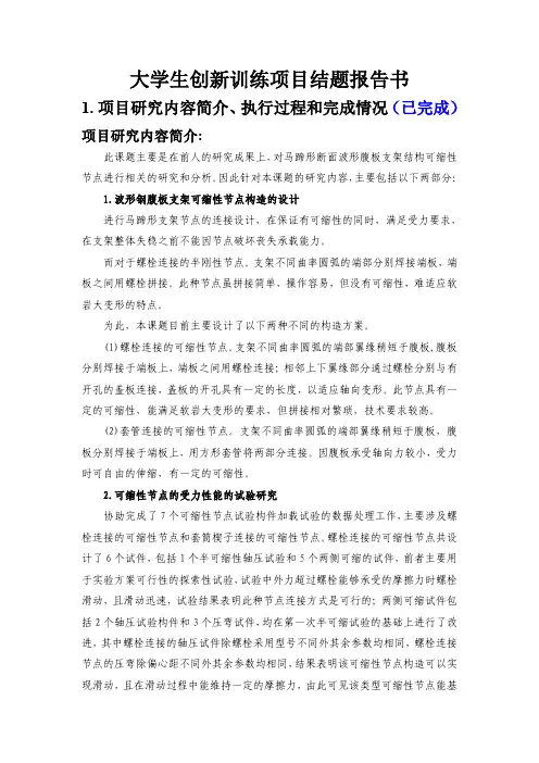 创新项目结题报告书