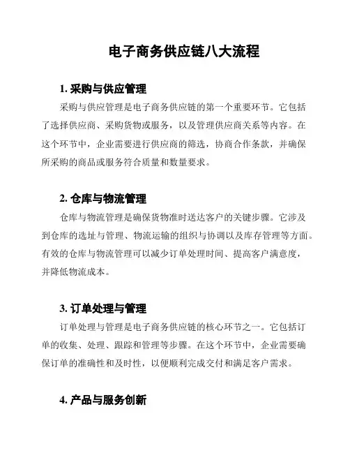 电子商务供应链八大流程