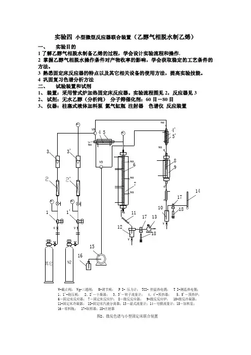 实验4 乙醇气相脱水制乙烯