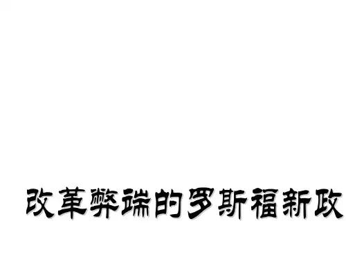 八年级历史改革弊端的罗斯福新政
