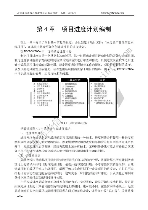 使用Project编制进度计划教程大全