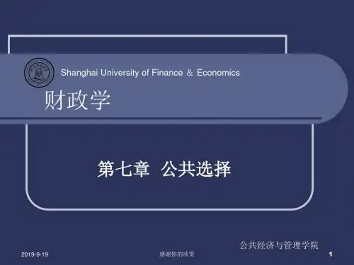 财政学——第七章  公共选择.pptx