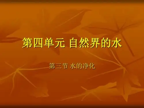 【初中化学】水的净化PPT课件20 人教版