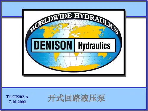 开式回路液压泵Denison Open loop pumps