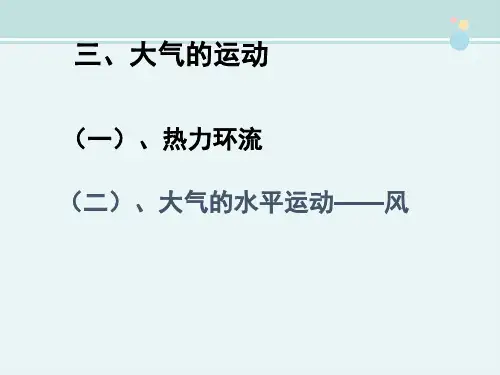 大气运动 -完整版PPT课件