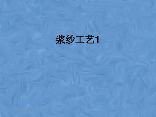 浆纱工艺1