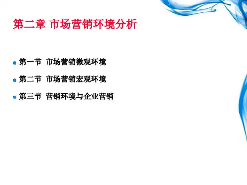 第二章 市场营销环境分析(市场营销原理第11版讲义)