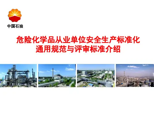 危险化学品从业单位安全生产标准化通用规范及评审标准介绍
