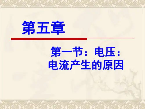电压：电流产生的原因
