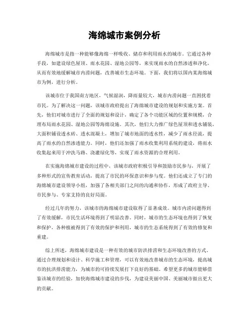 海绵城市案例分析