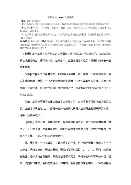 五粮液的15n发展战略